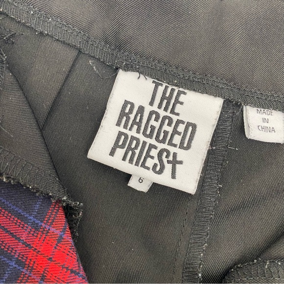 The Ragged Priest X Free People Error Plaid Patchwork Straight Leg Pants Trouser - Picture 14 of 16